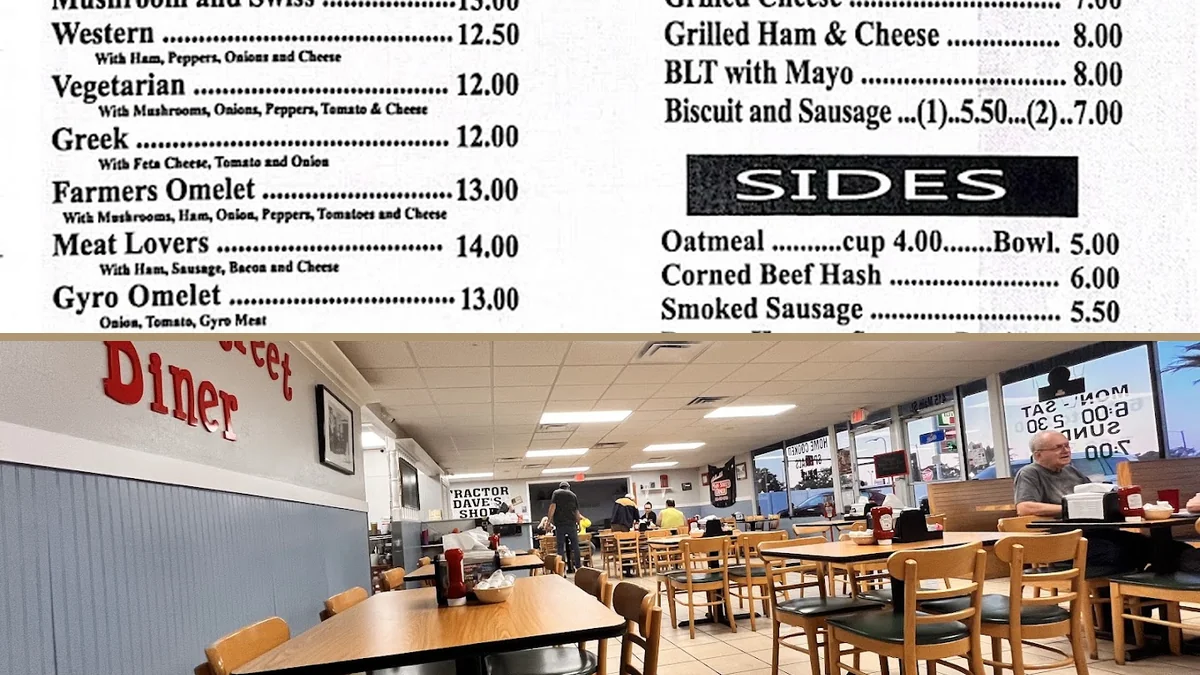 Counter seating inside a cozy diner